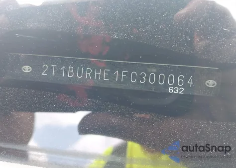 2015 Toyota Corolla Le Plus from USA, damaged, VIN 2T1BURHE1FC300064